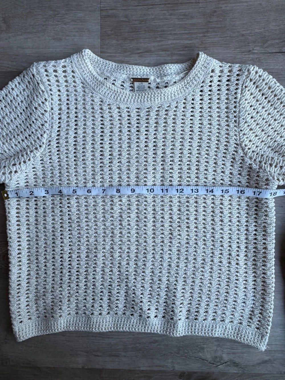 Magaschoni Crochet Knit Crew Neck Sweater sz L - Picture 4 of 7